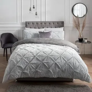 Diamond Faux Fur Fleece Duvet Cover