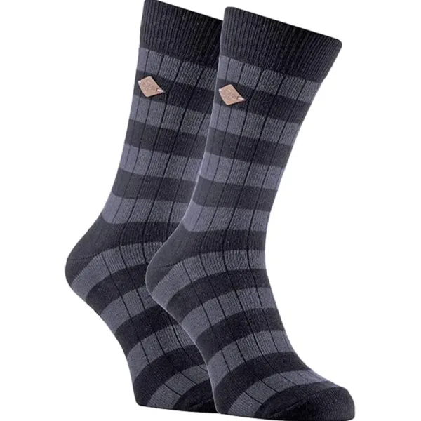 Men's Classic Striped Wool Socks - Warm, Durable, and Stylish