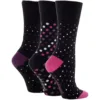 3 Pairs of Ladies Gentle Grip Socks, Various DesignsColours